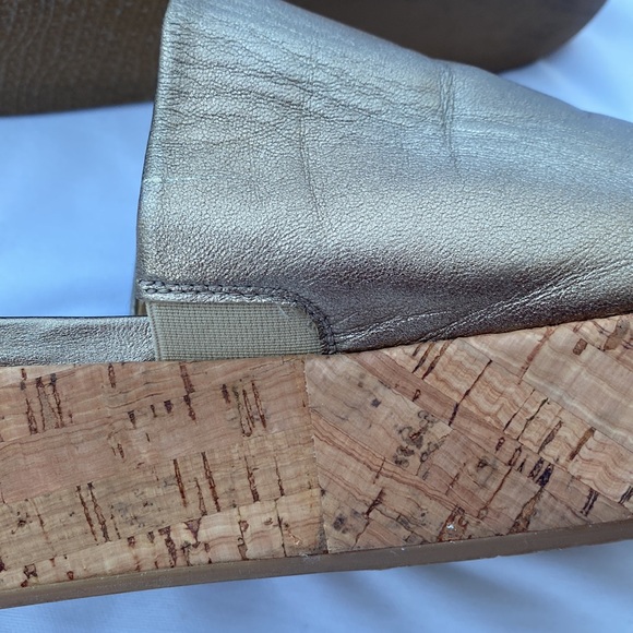 Stuart Weitzman Pewter Cork Wedge Slide Sandals Sz 11 LAST CALL ☎️⚠️ - Picture 3 of 8
